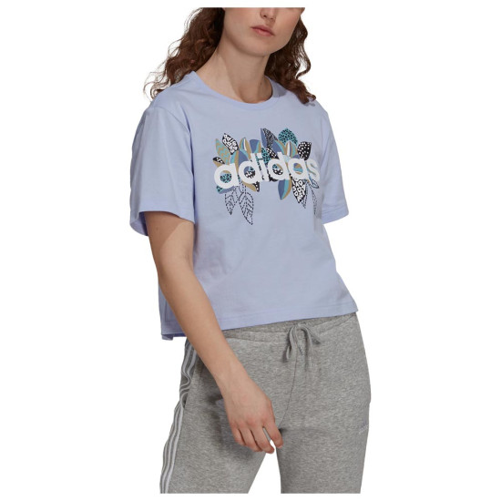 Adidas Γυναικεία κοντομάνικη μπλούζα x FARM Rio Print Boyfriend Cropped Tee Adidas Γυναικεία κοντομάνικη μπλούζα x FARM Rio Print Boyfriend Cropped Tee